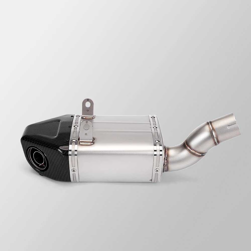 Leoncino 500 BJ500 New Motorcycle Exhaust System with Carbon Fiber Tip Muffler Pipe Front Link Modification